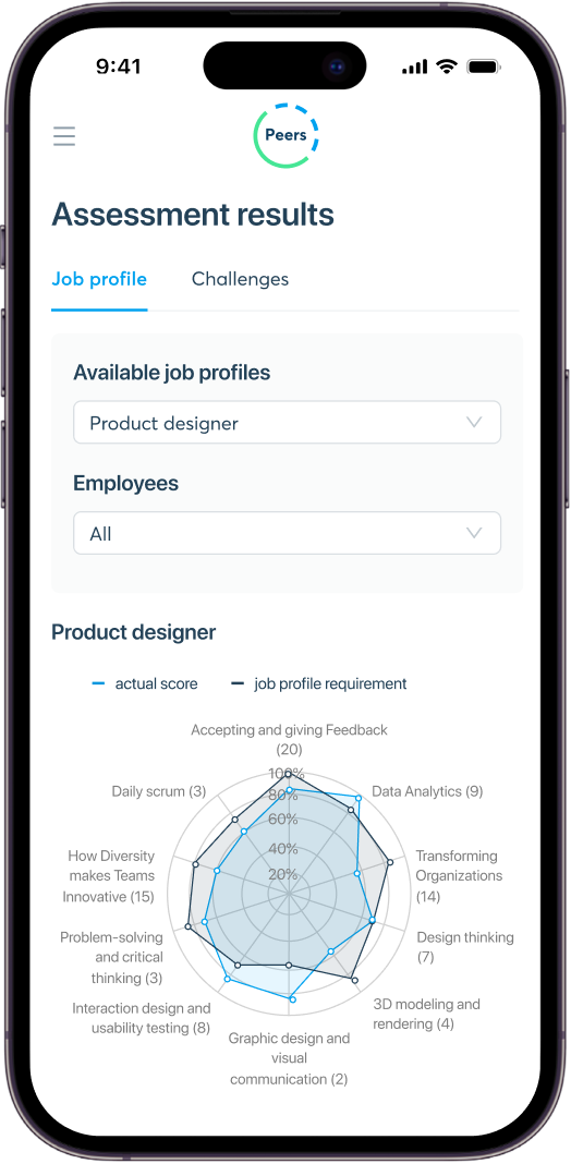 Mobile screen from a client project