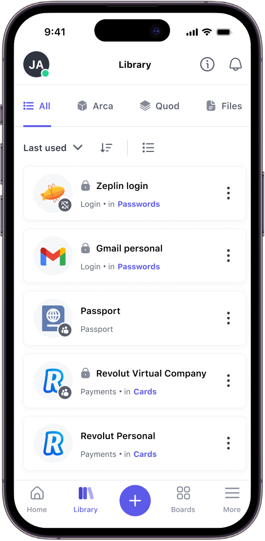 Mobile screen from a client project