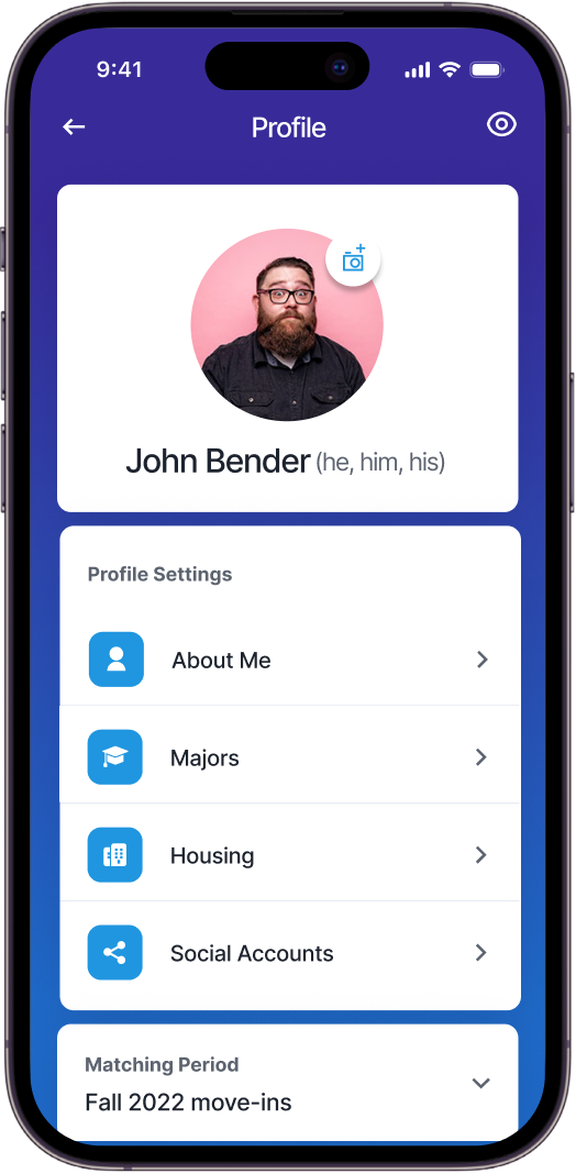 Mobile screen from a client project