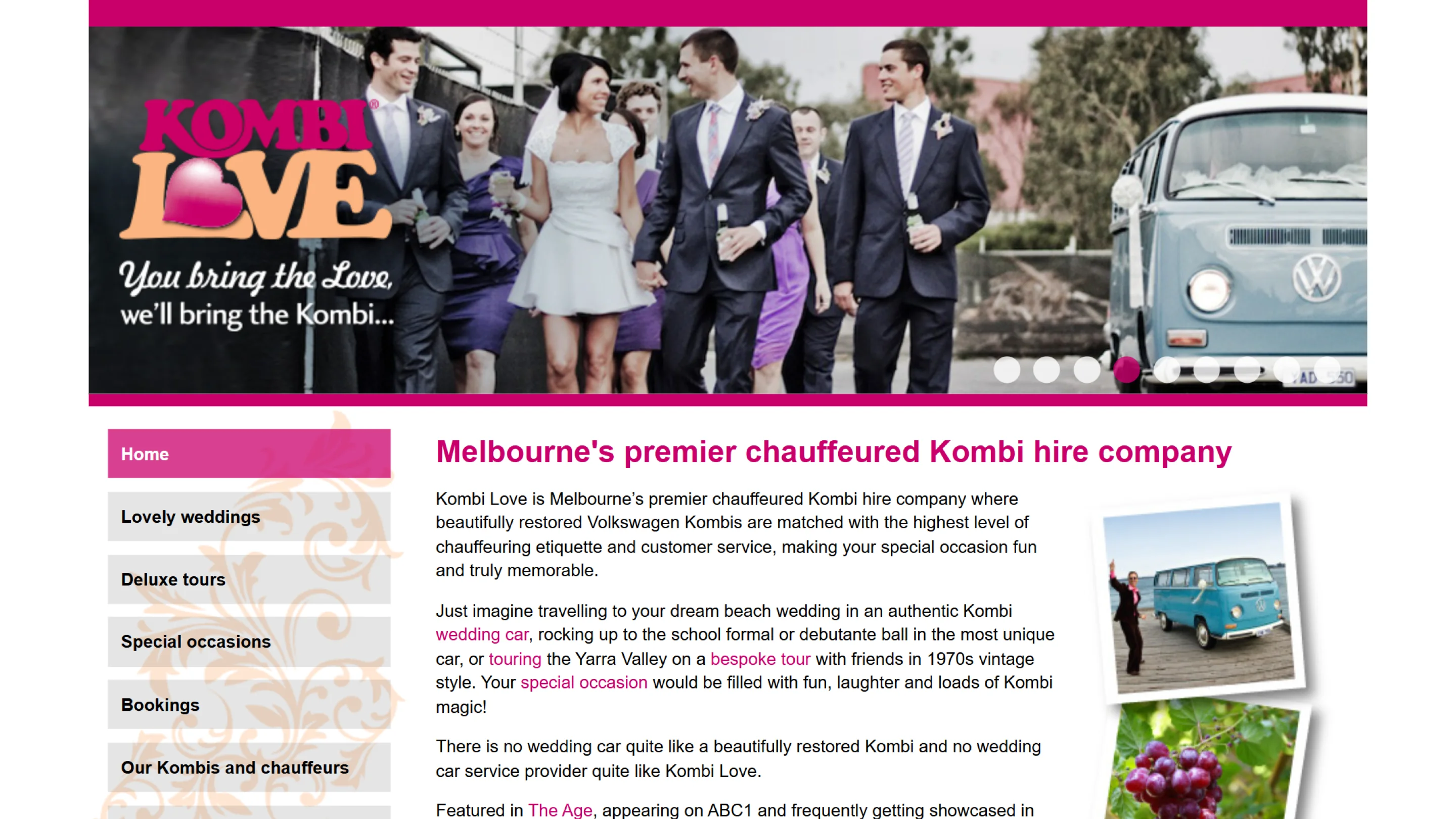 The old Kombi website
