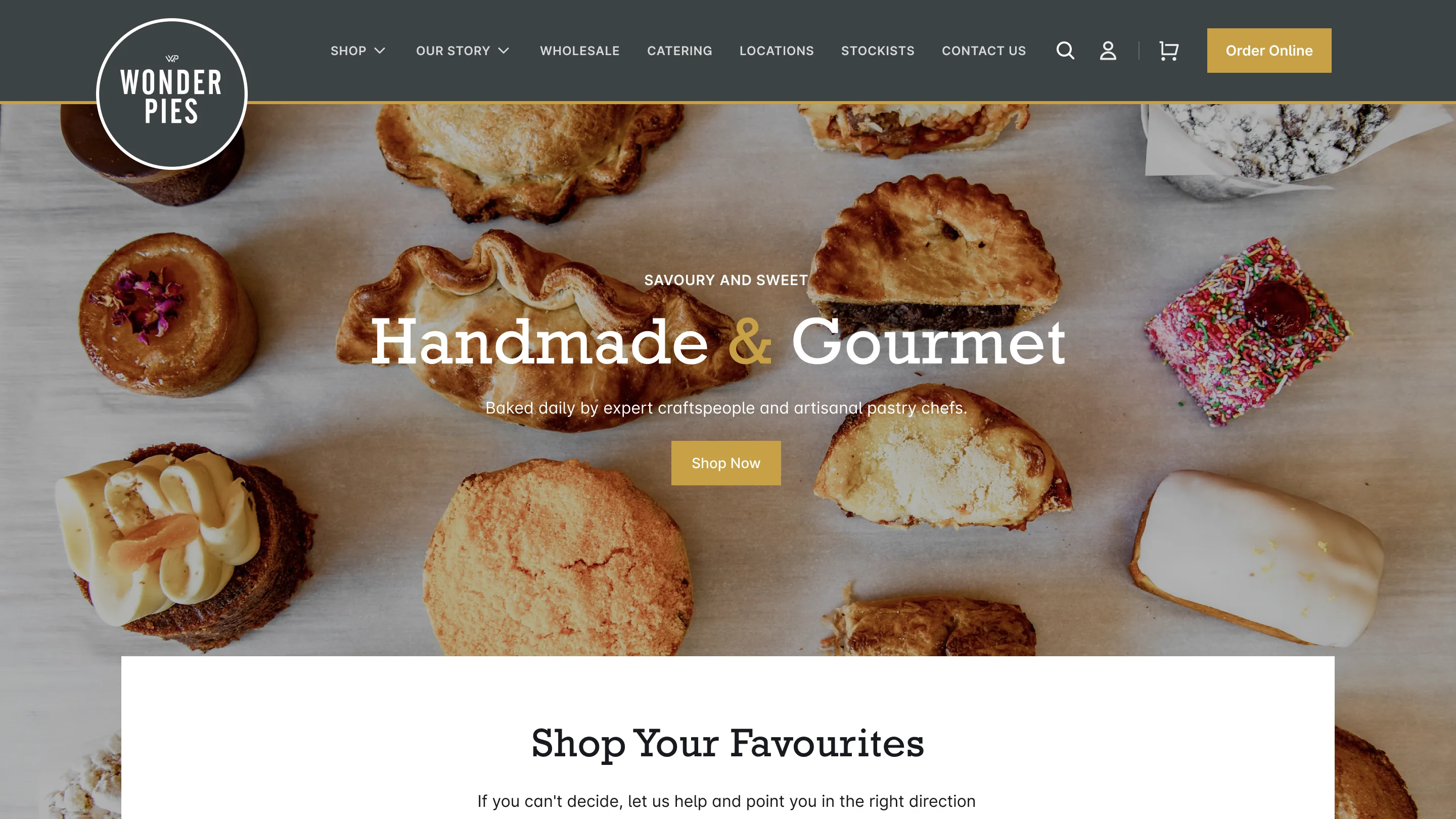 The new Wonder Pies website