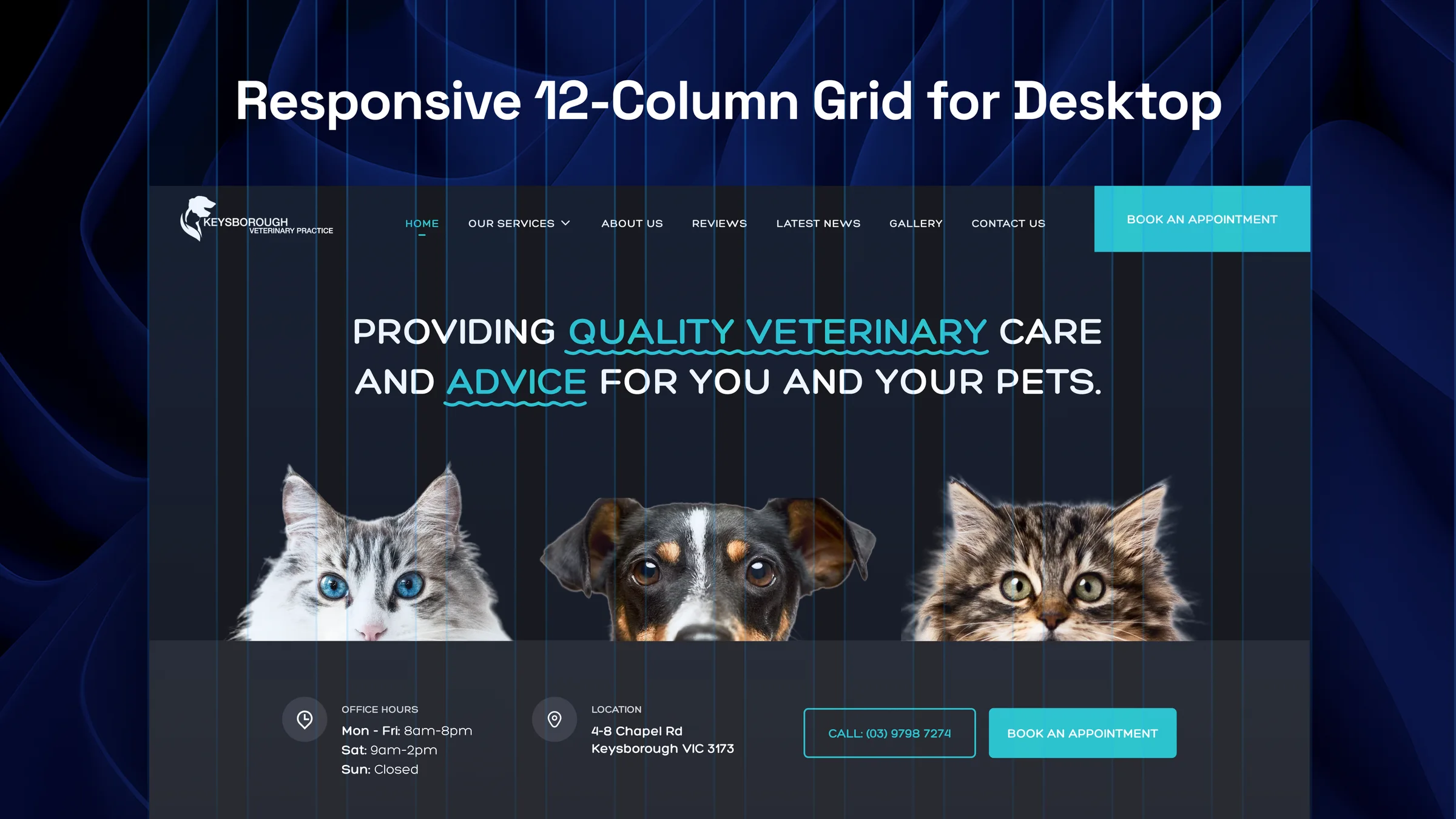 A responsive 12 column grid for desktop