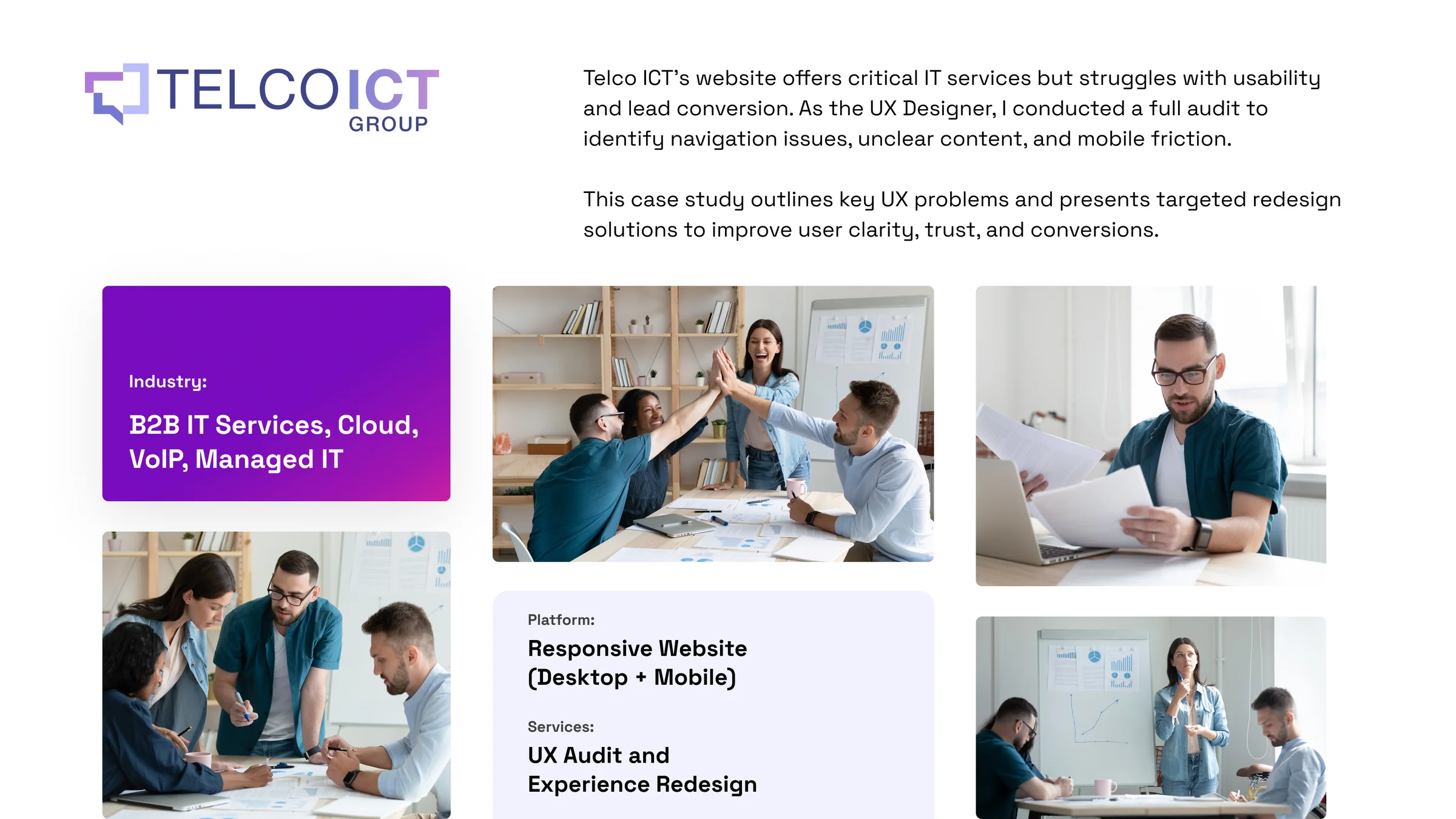 Telco ICT Group case study overview: industry, platform and services