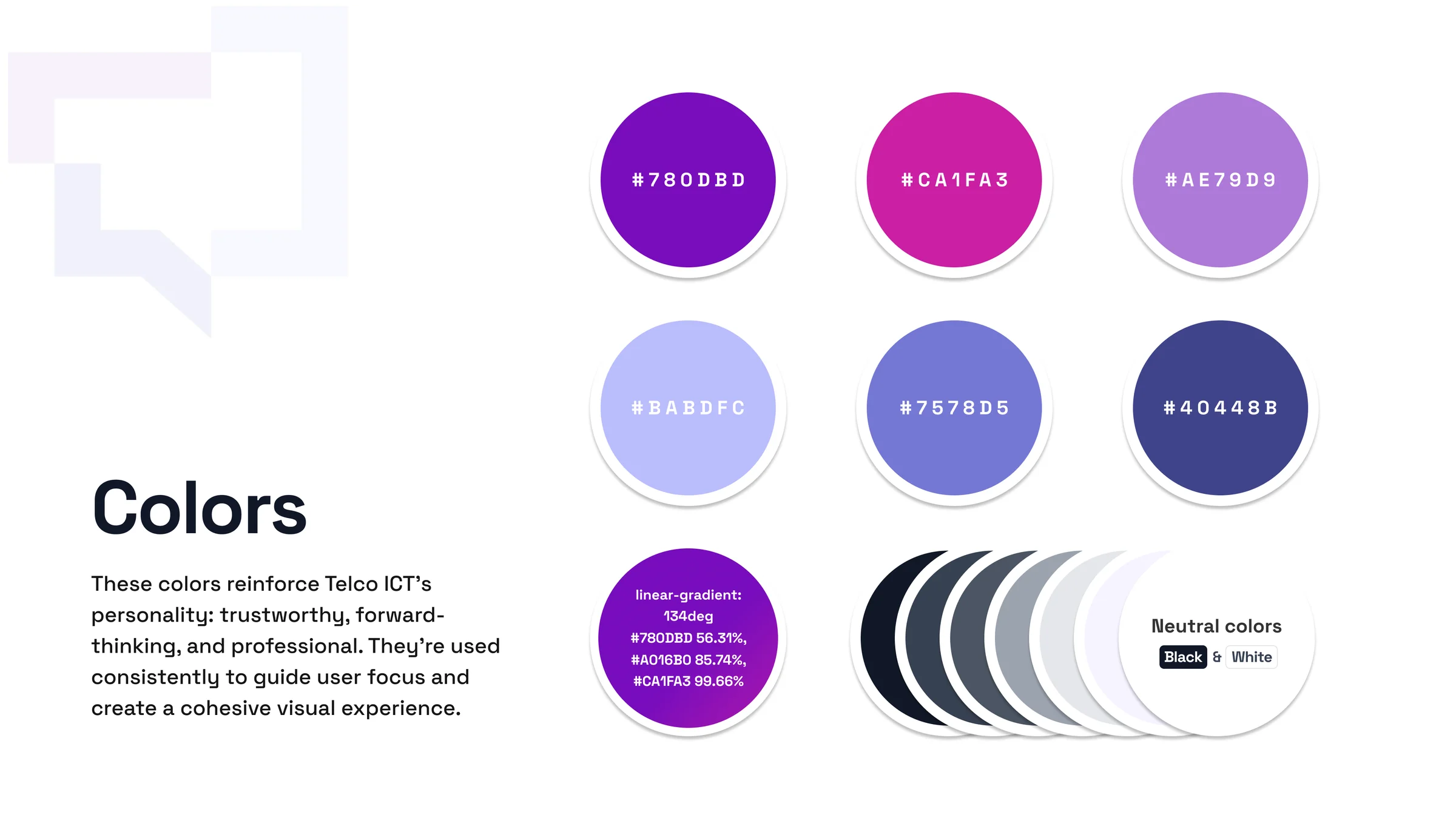 Colours: the purple, magenta and neutral palette