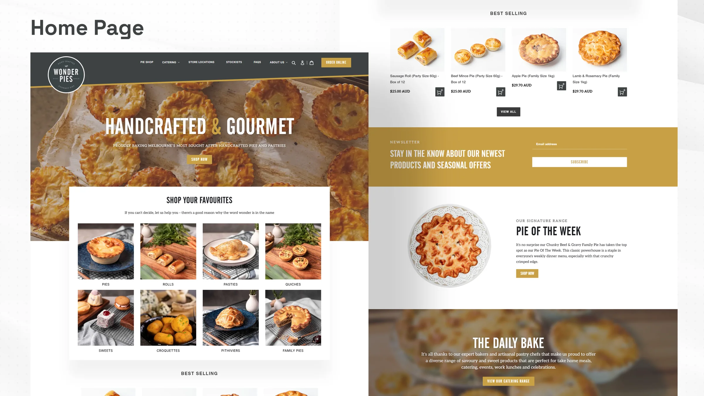 The home page