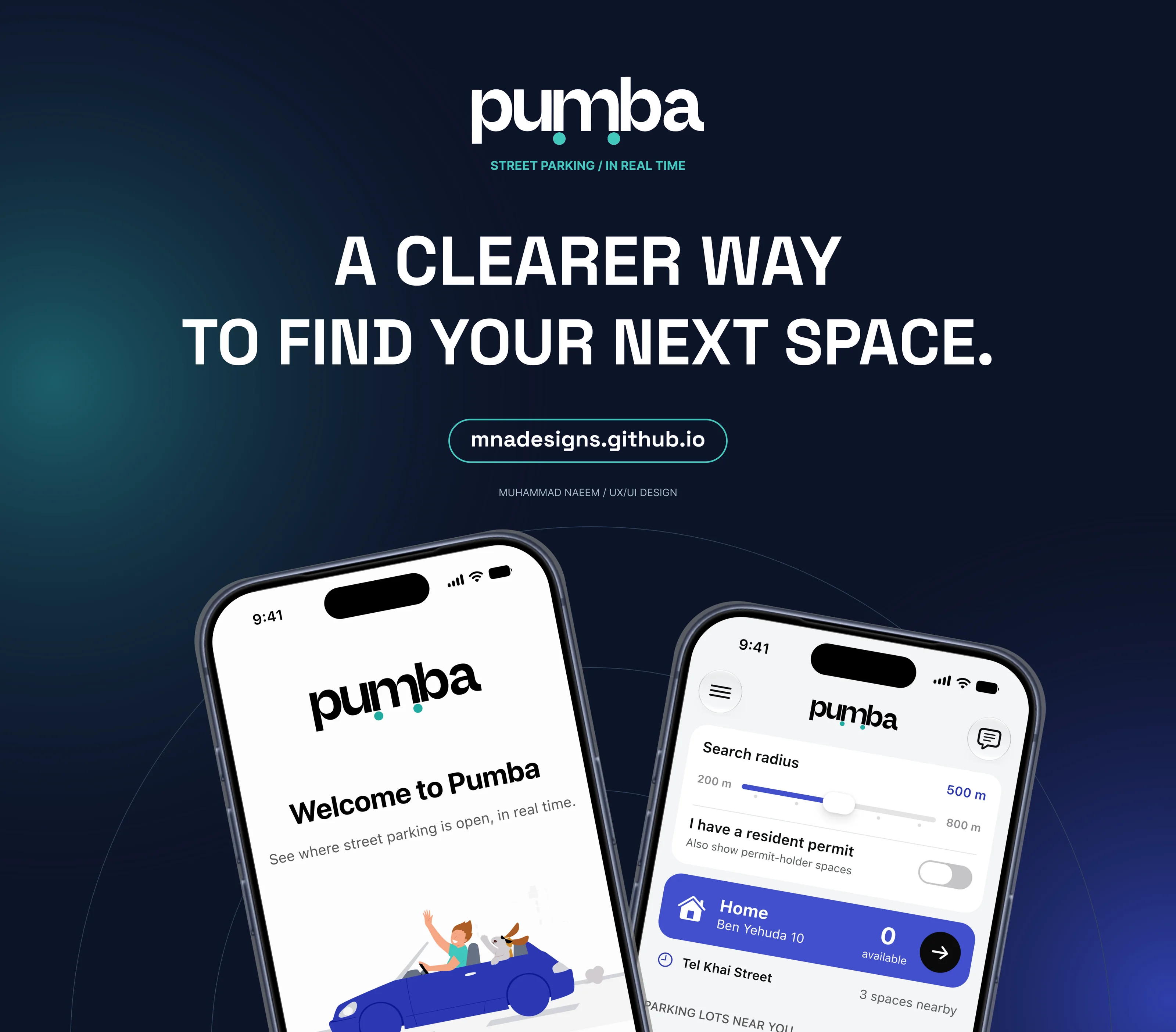 A clearer way to find your next space: the welcome and home screens, and the portfolio address
