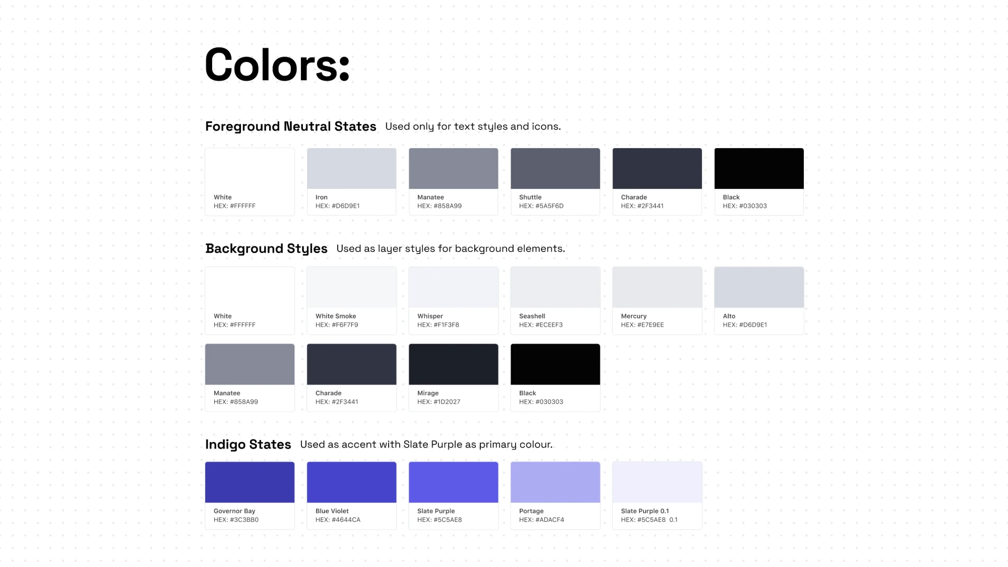 QuodArca color palette